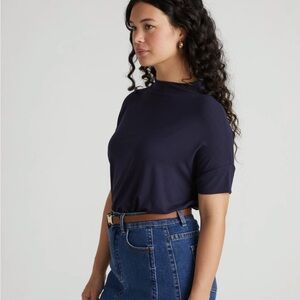 Universal Standard Midnight Blue Petra Liquid Jersey top NWT-US Sized S